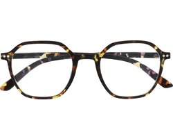 SILAC - Model JULIA 7808 - Zeshoekige leesbril sterkte +3,50 - UV400 bescherming tegen het blauwe licht - Bruin