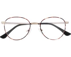 SILAC - Model ROMEO 7817 - Ovaal leesbril sterkte +4,00 - Montuur in metaal - UV400 bescherming tegen het blauwe licht - Goud en bruin