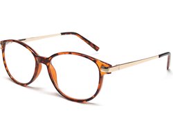 Spectrum Leesbril Havanna/ Goud 2.00 Klassiek Rond