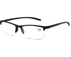 Spectrum Leesbril Zwart Rechthoekig Half Randloos 1.00