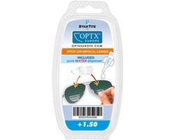StickTite herplakbare bifocale lenzen + montage kit sterkte +1.50 Transparant