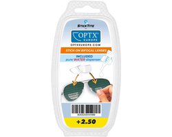 StickTite herplakbare bifocale lenzen + montage kit sterkte +2.50 Transparant