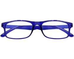 XYZ Eyewear Leesbril Blauw +3.50 - Dames - Heren - Leesbrillen - Trendy - Lees bril - Leesbril met sterkte - Voordeel - Klein Montuur - Met sterkte +3.50