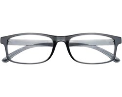 XYZ Eyewear Leesbril Grijs +2.00 - Dames - Heren - Leesbrillen - Trendy - Lees bril - Leesbril met sterkte - Voordeel - Klein Montuur - Met sterkte +2.00
