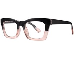 XYZ Eyewear Leesbril Mix +3.00 - Dames - Heren - Leesbrillen - Trendy - Lees bril - Leesbril met sterkte - Voordeel - Groot Montuur - Met sterkte +3.00