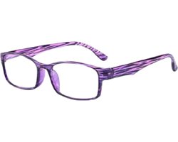 XYZ Eyewear Leesbril Paars +2.50 - Dames - Heren - Leesbrillen - Trendy - Lees bril - Leesbril met sterkte - Voordeel - Dierenprint - Met sterkte +2.50