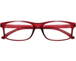 XYZ Eyewear Leesbril Rood +2.50 - Dames - Heren - Leesbrillen - Trendy - Lees bril - Leesbril met sterkte - Voordeel - Klein Montuur - Met sterkte +2.50