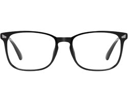 XYZ Eyewear Leesbril Zwart +1.50 - Dames - Heren - Leesbrillen - Trendy - Lees bril - Leesbril met sterkte - Voordeel - Stijlvol - Met sterkte +1.50