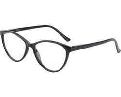 XYZ Eyewear Leesbril Zwart +2.00 - Dames - Heren - Leesbrillen - Trendy - Lees bril - Leesbril met sterkte - Voordeel - Cateye - Met sterkte +2.00