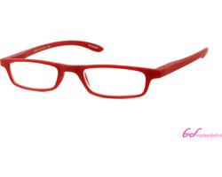 ZIPPER G27100 rot Kunststoffbrille im Etui Federtechnik +1.00 dpt