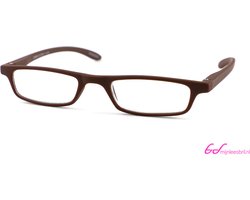 ZIPPER G27200 braun Kunststoffbrille im Etui Federtechnik +1.50 dpt