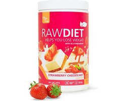 1x RawDiet Shake Strawberry Cheescake • Glutenvrij • Vetvrij • Geen toegevoegde suikers • Halal • Kosher • Gewichtsverlies zonder hongerpijn