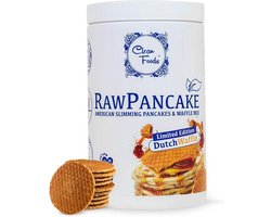 1x RawPancake Stroopwafel • Caloriearm • Glutenvrij • Vetvrij • Tarwebloemvrij • Geen toegevoegde suikers • Helpt bij afvallen