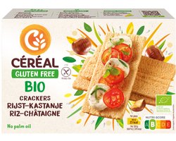 Céréal Crackers Rijst & Kastanje Glutenvrij en Lactosevrij - 4 x 250 gr - Voordeelverpakking