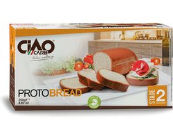 Ciao Carb |   Protibrood Wit | Protobread | 1 x 250 gram | Koolhydraatarm Brood