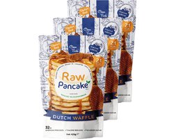 Clean Foods | Raw Pancake | Dutch Waffle | 3 stuks | 3 x 425 gram