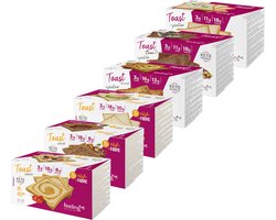 Feeling OK |  Mix Eiwitrijke Toast | Voordeelpakket | 6 x 160 gram | Perfect voor een koolhydraatarm ontbijt of lunch| Koolhydraatarme Toast