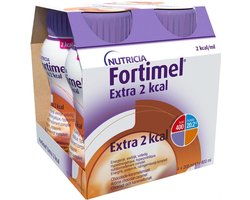 Fortimel Extra 2kcal Chocolade-Karamelsmaak Flessen 4x200ml