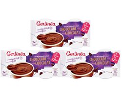 Gerlinea Pudding Chocolade 2 Pack - 3 x 2 x 210 gr - Voordeelverpakking