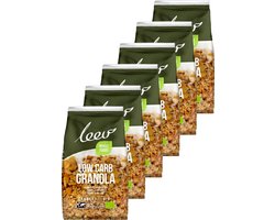 Leev® Bio | Low Carb Granola | Crunchy | 6 stuks | 6 x 350g