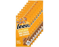 Leev® Bio | Low Carb Mini Crackers | Multiseed | 8 stuks | 8 x 85g | Eiwitrijke voeding | Koolhydraatarme Crackers