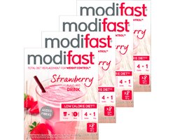 Modifast Intensive | Milkshake Aardbei | 4 Stuks | 4 x 440 g
