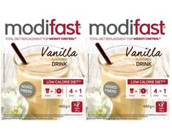 Modifast Intensive Milkshake Vanille - 2 x 8 x 55 gr - Voordeelverpakking