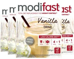 Modifast Intensive Milkshake Vanille - 4 x 8 x 55 gr - Voordeelverpakking
