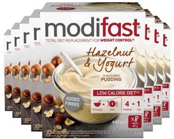 Modifast Intensive Pudding Yoghurt Hazelnoot - 8 x 8 x 55 gr - Voordeelverpakking