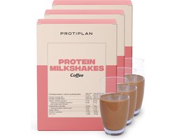 Protiplan - Milkshake Koffie - 3 stuks - 3 x 7 x 24,5 g - Eiwitdieet - Proteïneshake