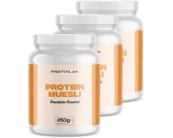Protiplan - Protein Muesli Chocolade Karamel - 3 stuks - Eiwitrijk - Lower Carb - Suikerarme Repen