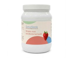 SanaSlank voordeelpot shake - eiwitdieet met aardbeiensmaak