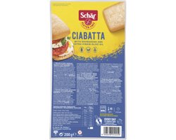Schär Ciabatta voorgebakken, melk- en eivrij, glutenvrij, lactosevrij, 2 stuks à 100 g - 1 x 200 g stuk