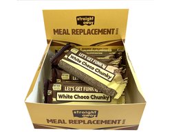 Straight away Maaltijdvervanger – Dieet Reep – Witte Chocolade Chunky - 12 stuks