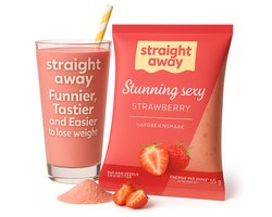 Straight away Maaltijdvervanger – Dieet Shake – Aardbei – 21 x 55 gram