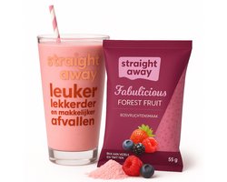 Straight away Maaltijdvervanger - Dieet Shake - Bosvruchten - 21 x 55 gram