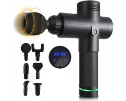 Goodware - Professioneel - Massage gun - Ontspanning - Draadloos - 30 Standen En 6 Opzetstukken