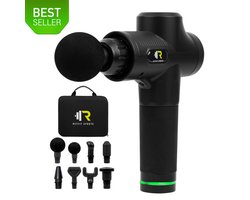 ReyFit Sports Massage Gun Pro - 30 Standen en 8 Opzetstukken - Sport En Relax Massageapparaat - Massage Pistool - Inclusief Koffer