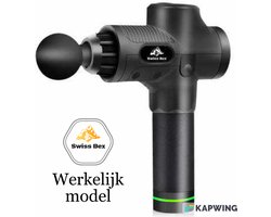 Swissbex Massage Apparaat - 6 Opzetstukken - 30 Standen - Professioneel Massage Gun - Zwart - Massagepistool - Massageapparaat
