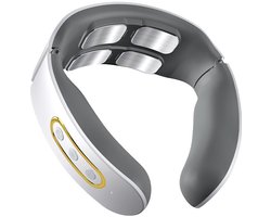 4D nek- en schoudermassager - Met verwarmingsfunctie - Diep kneden - Pijnverlichting - Comfortabel voor thuis en op kantoor - Wit