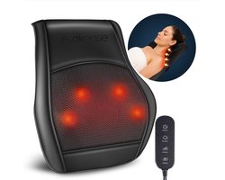 Air Ease® - Comfort Pro Massagekussen - Nekmassage Apparaat - Massage Apparaat voor 6 Delen van het Lichaam - Met Warmtefunctie - Zwart