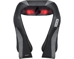 Auronic Shiatsu Massage kussen - Elektrisch Nekmassage Apparaat - Infrarood - Nek en Schouder Massage Apparaat - Massage Apparaten - Zwart/Grijs