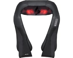 Auronic Shiatsu Massagekussen - Elektrisch Nekmassage Apparaat - Infrarood - Nek en Schouder Massage apparaat - Massage Apparaten - Zwart
