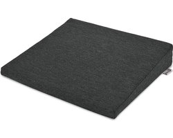 Beautissu stuitkussen - orthopedisch wigkussen 37x33,5cm - vormvast zitkussen orthopedisch voor auto en kantoor - stuitkussen met ritssluiting en anti-slip overtrek - BeauErgo