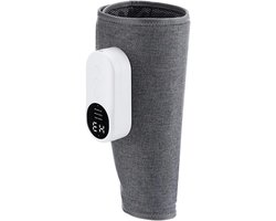 beenmassager met verwarmingsfunctie, draadloze kuitmassager met warmte, 3 intensiteitsniveaus en 3 verwarmingsniveaus, bloedsomloopbooster voor benen en kuitspieren, 1 verpakking (grijs)