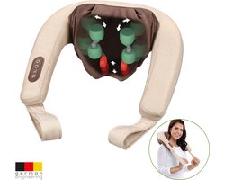 Beurer MG 153 4D Shiatsu Massageapparaat – Nek, Schouders, Rug & Bovenbenen – Met Verwarming – 4 Kneedrollen + 2 Knijpkoppen – Simuleert Handmassage – 2 Snelheden – Ergonomisch & Comfortabel – Voor Thuisgebruik – 3 Jaar Garantie