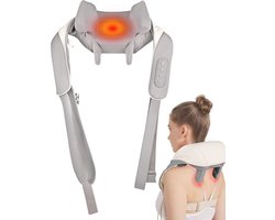 Draadloos Nekmassageapparaat met Warmte - Shiatsu Massager voor Pijnverlichting en Ontspanning - Instelbare Massagetechnieken voor Rug, Schouders en Benen