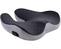Elektrisch Massagekussen met Warmtefunctie – Trillingsmassage & Warmte Massage Pad – Massagekussen voor Rug, Heupen en Lichaam – Voor Thuis, Kantoor en Auto - Grijs