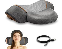 Elektrisch Nek en Rug Massage Apparaat - 3 in 1 - Onderrug massage - Nekmassagekussen - Elektrische nek en schouder Stretcher met Massagefunctie - Rugmassage - Vibratie massage kussen - Warmtekussen nekpijn - Nekkussen - Massagekussen met warmte
