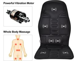 Elektrische Massage Stoel-Pad-Verwarming-Vibrerend- Rugmassage-Stoel-Kussen-Auto-Thuiskantoor-Lumbale-Pijnbestrijding-Afstandsbedieningen